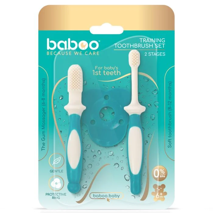Baboo dantų šepetėlių rinkinys, 6+ mėn