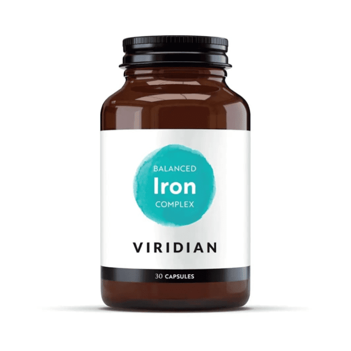 VIRIDIAN kapsulės BALANCED IRON COMPLEX N30