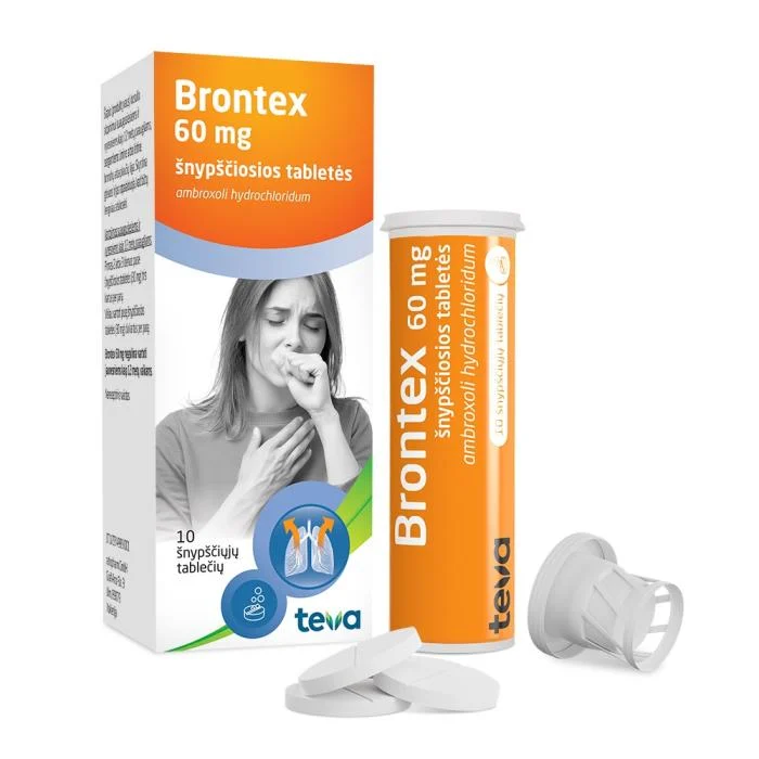 BRONTEX šnypščiosios tabletės 60 mg N10