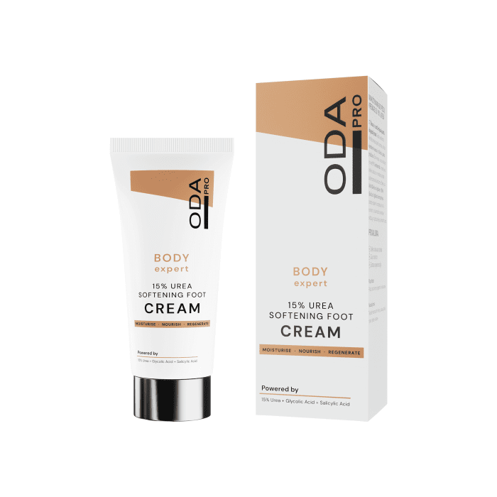 ODA PRO minkštinamasis pėdų kremas su 15% urea 50 ml