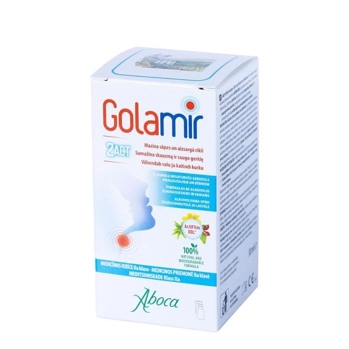 Golamir 2Act purškalas be alkoholio, 30ML.