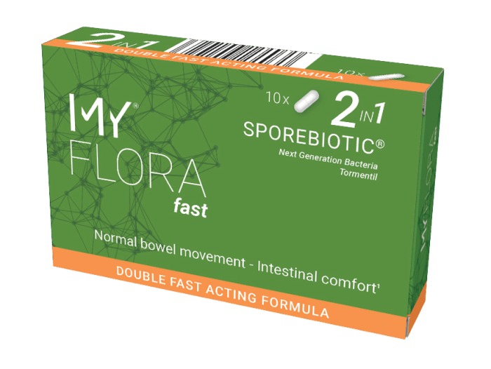 My FLORA fast, sporebiotics® gerosios bakterijos sporose, 10 kapsulių
