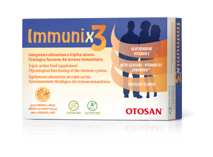 OTOSAN IMMUNIX 3 apelsinų ir medaus skonio tabletės, N40