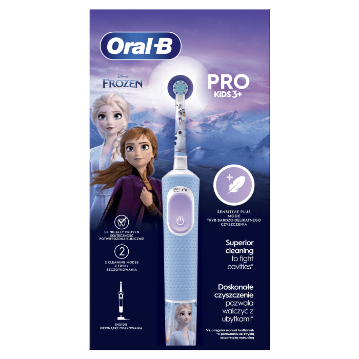 ORAL B Elektrinis dantų šepetėlis Vitality Pro Kids (3+ metų), Frozen
