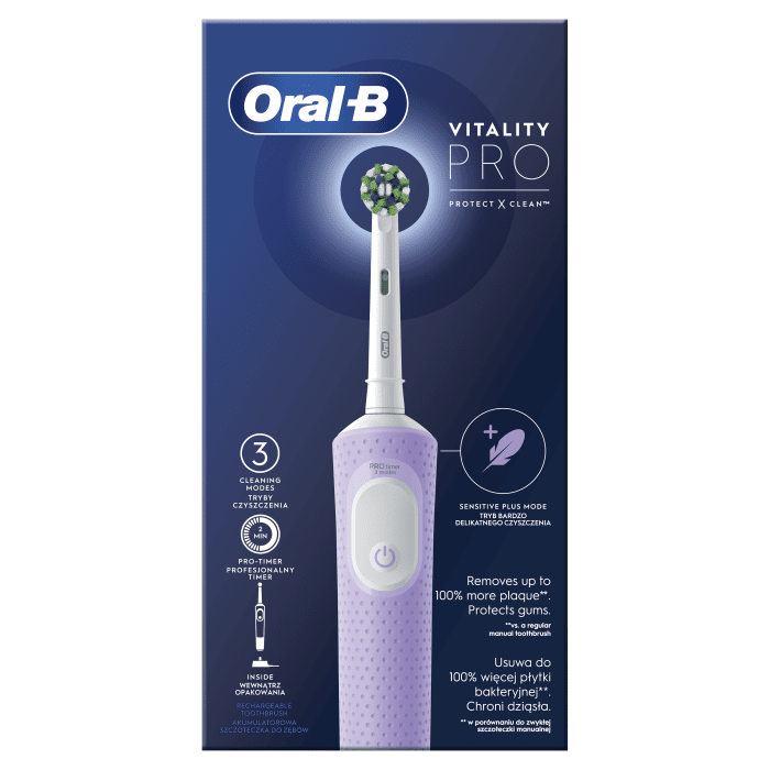 ORAL B Elektrinis dantų šepetėlis Vitality Pro, Lilac, N1