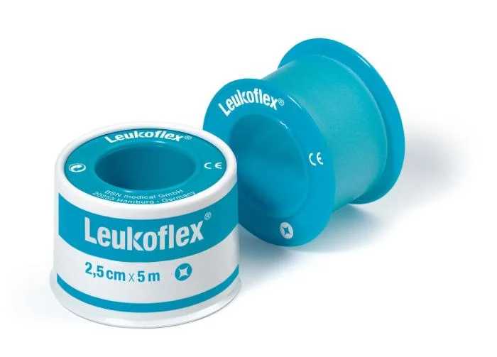 LEUKOFLEX tamprus neperšlampamas permatomas medicininis pleistras plastikinėje ritėje 2,5 cm x 5 m N1