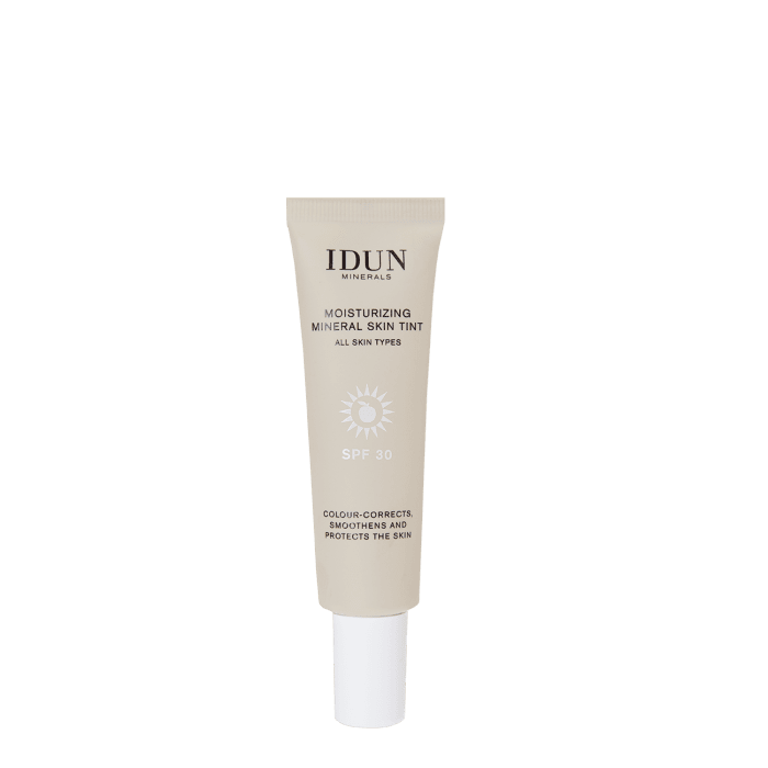 IDUN Minerals SKIN TINT drėkinamasis veido kremas su atspalviu SPF 30, Light/Medium Nr. 1412, 27 ml