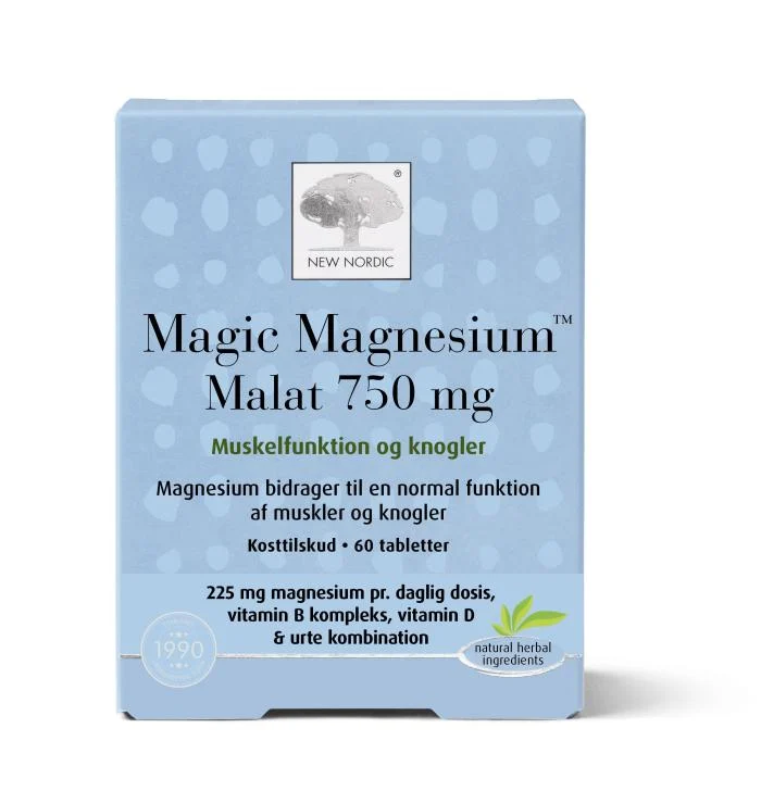 NEW NORDIC Magic Magnio malatas, 750mg, N60