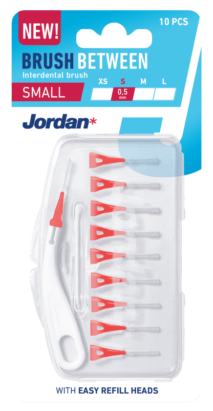 JORDAN „Clinic S“ tarpdančių šepetėliai, 0,5 mm. 10 vnt.