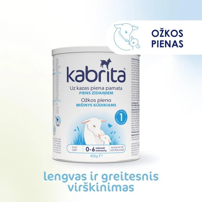 KABRITA 1 ožkos pieno mišinys, nuo 0-6 mėn., 400 g