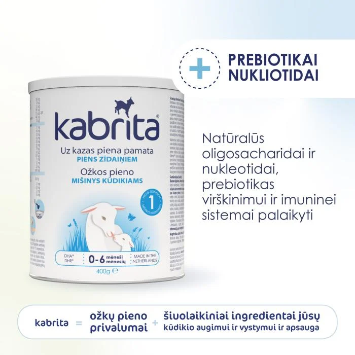 KABRITA 1 ožkos pieno mišinys, nuo 0-6 mėn., 400 g
