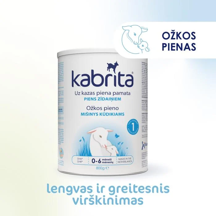 KABRITA 1 ožkos pieno mišinys, nuo 0-6 mėn., 800 g