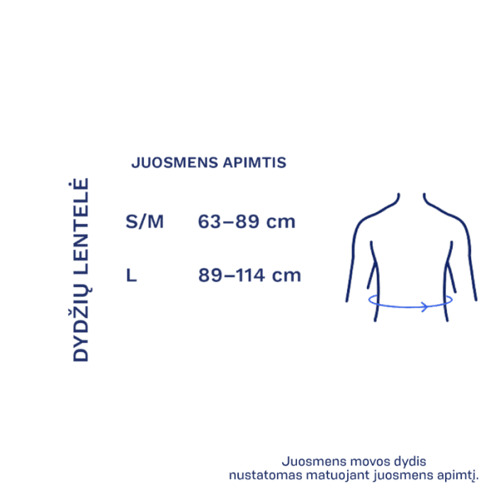 PULSAAR ACTIVE nugaros ir juosmens mova, šviesiai pilka, S/M dydis