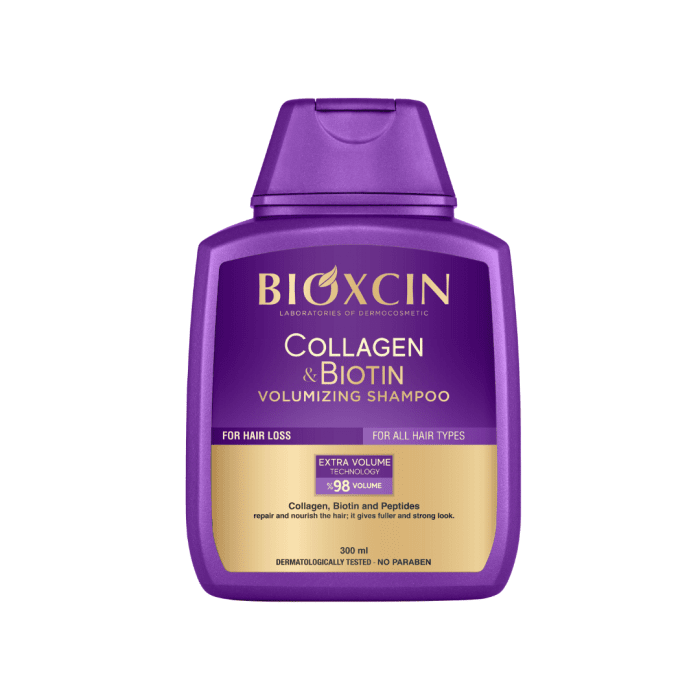 BIOXCIN apimties suteikiantis šampūnas su kolagenu ir biotinu, 300 ml