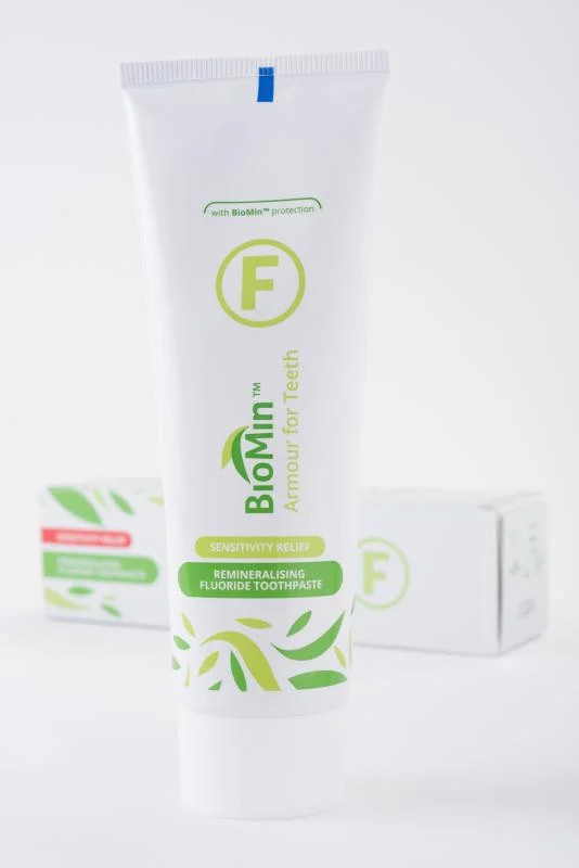 BIOMIN F dantų pasta, su bioaktyviu stiklu jautriems dantims, 75 ml
