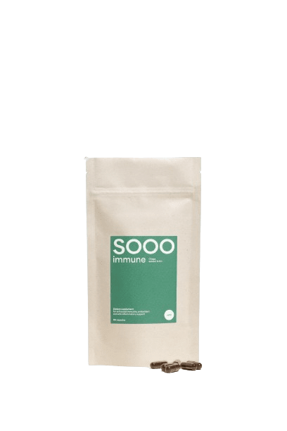 SOOO immune: Chaga extract 9-11:1 papildymas 350 mg, N90