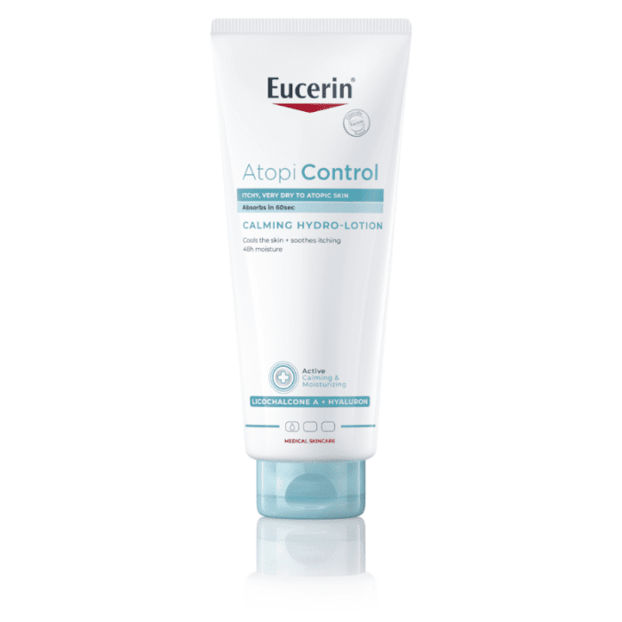 EUCERIN® AtopiControl raminamasis drėkinamasis kūno ir veido losjonas, 400 ml