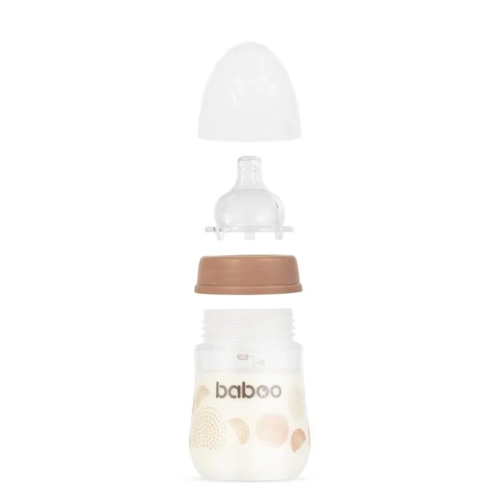 Baboo antikolinis buteliukas plataus kaklelio, 180 ml, 0+ mėn., Au Naturale