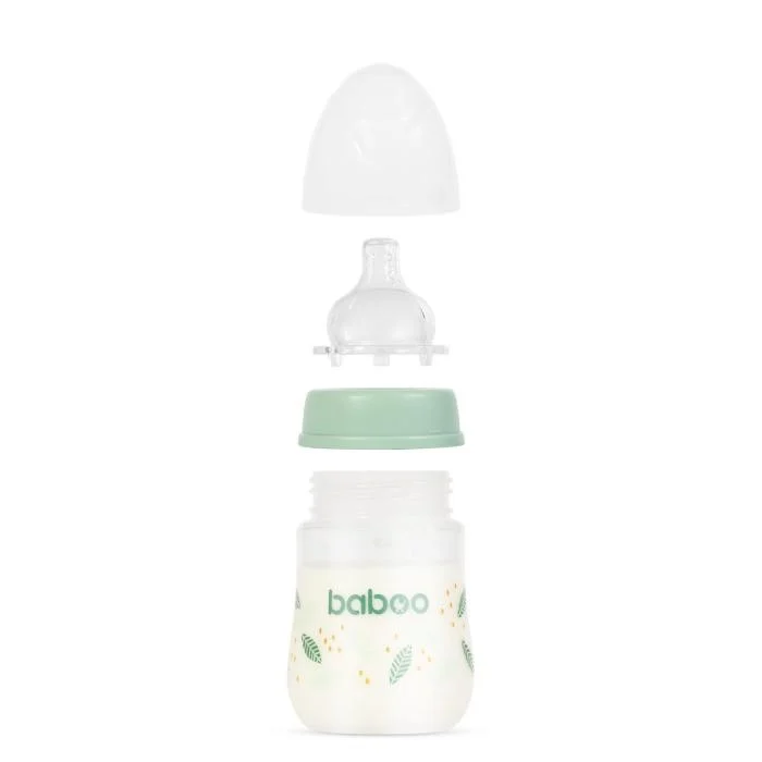 Baboo antikolinis buteliukas plataus kaklelio, 180 ml, 0+ mėn, Peachy Keen