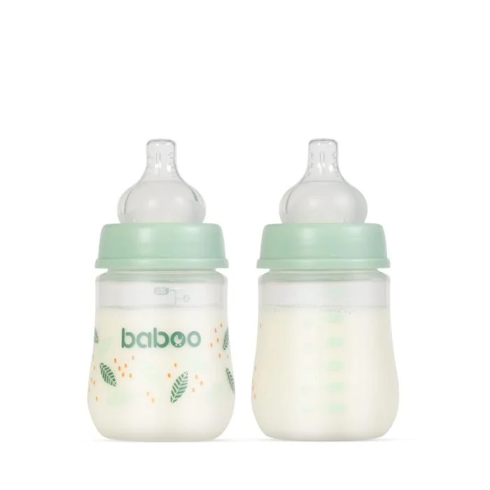 Baboo antikolinis buteliukas plataus kaklelio, 180 ml, 0+ mėn, Peachy Keen
