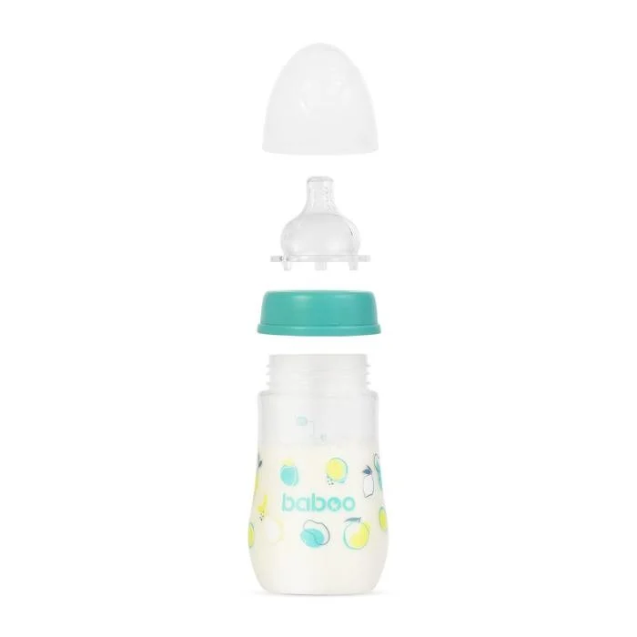 Baboo antikolinis buteliukas plataus kaklelio, 250 ml, 3+ mėn, Lagoon Fiesta