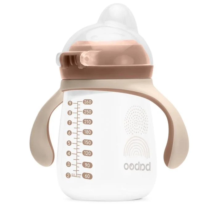 Baboo gertuvė su silikoniniu snapeliu, 260ml, 6+ mėn, Au Naturale