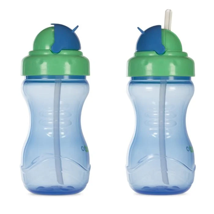 Baboo gertuvė su silikoniniu šiaudeliu, 360ml, 9+ mėn, mėlyna