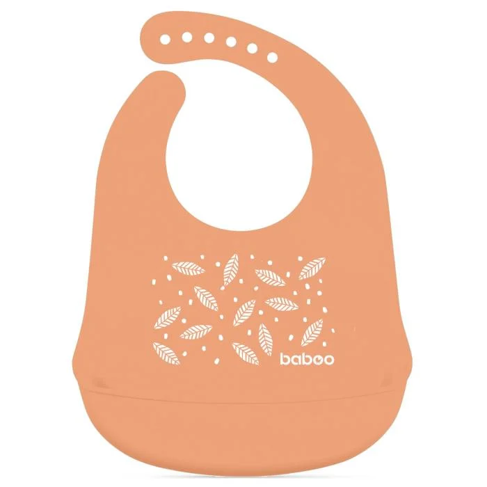Baboo silikoninis seilinukas, 4+ mėn, oranžinė, Peachy Keen