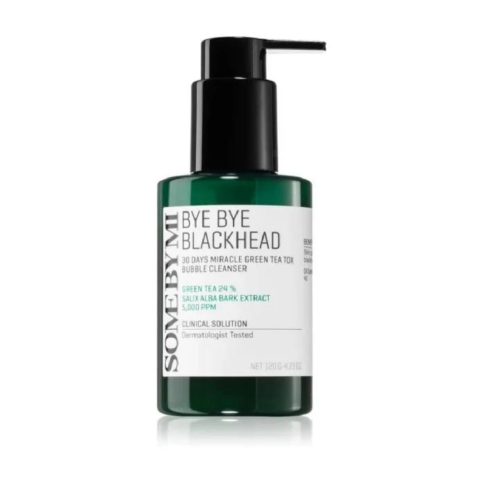 SOME BY MI veido prausiklis BYE BYE BLACKHEAD 30 DAYS MIRACLE GREEN TEA TOX BUBBLE, 120g