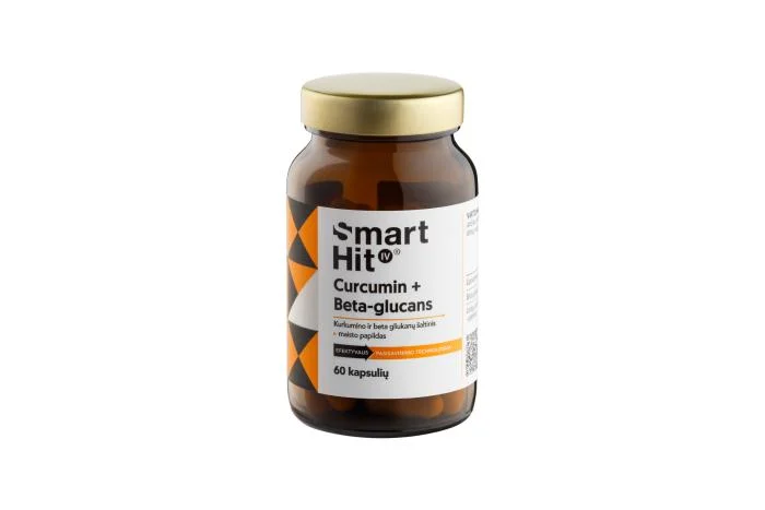 SMARTHIT IV Curcumin + Beta-glucans kapsulės, N60