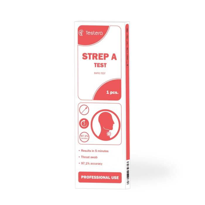 Streptokoko A greitasis testas, 1 vnt. Testera