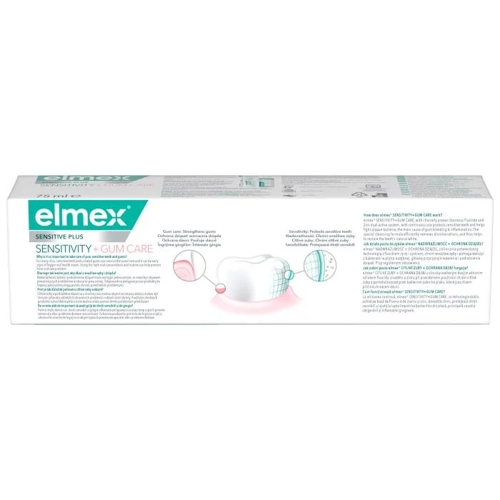 ELMEX dantų pasta jautrių dantų ir dantenų priežiūrai SENSITIVE PLUS SENSITIVITY+GUM CARE, nuo 12 metų, 75 ml
