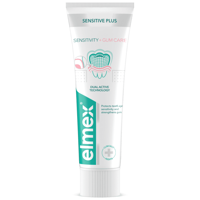 ELMEX dantų pasta jautrių dantų ir dantenų priežiūrai SENSITIVE PLUS SENSITIVITY+GUM CARE, nuo 12 metų, 75 ml