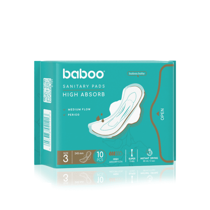BABOO higieniniai paketai, 10 vnt, 3 dydis