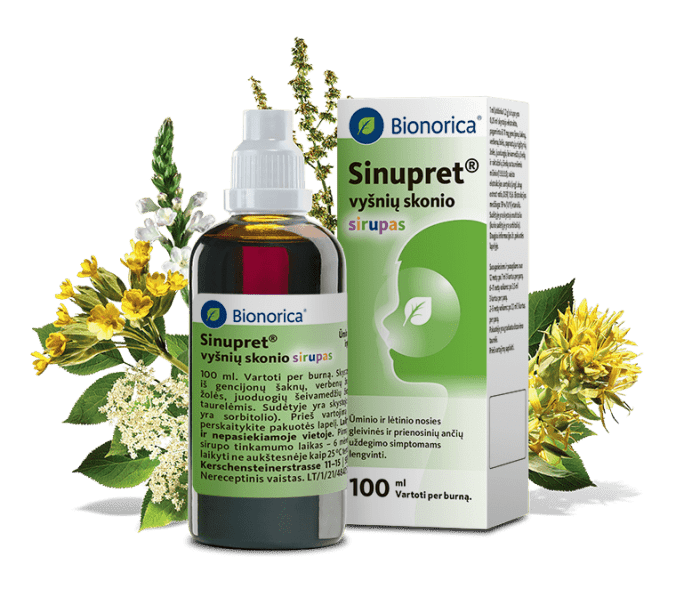 SINUPRET vyšnių skonio sirupas 100 ml