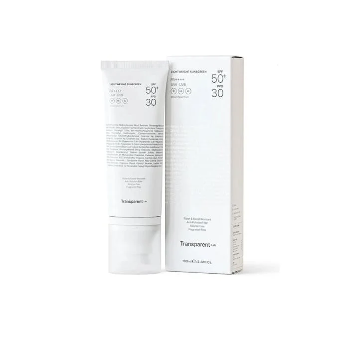 TRANSPARENT Lab Lightweight apsauginis kremas SPF50+ 100ml