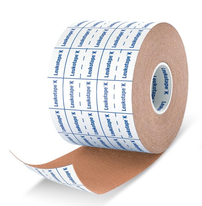 LEUKOTAPE K Kineziterapinis pleistras (teipas) 5cm x 5m spalva BEIGE, N1 