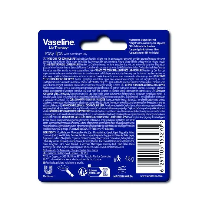 VASELINE lūpų balzamas Rosy Lips, 4.8 g