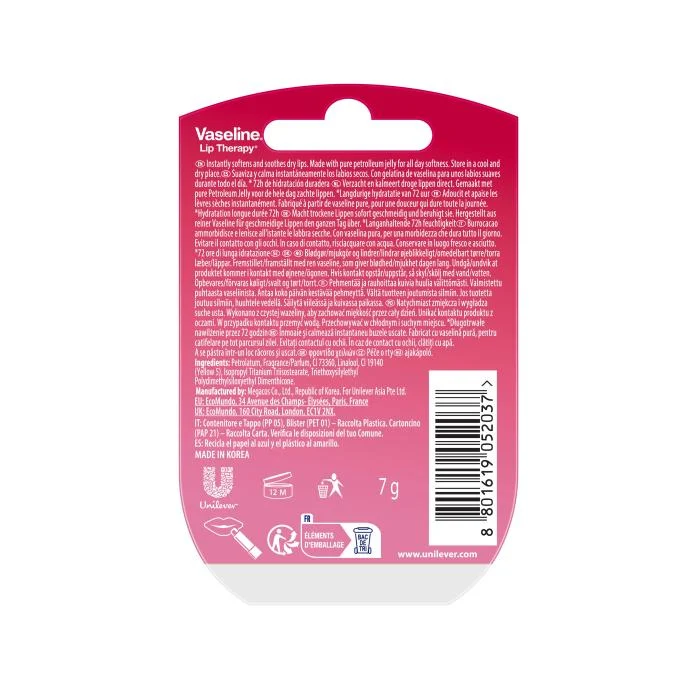 VASELINE lūpų balzamas Rosy Lips, 7 g