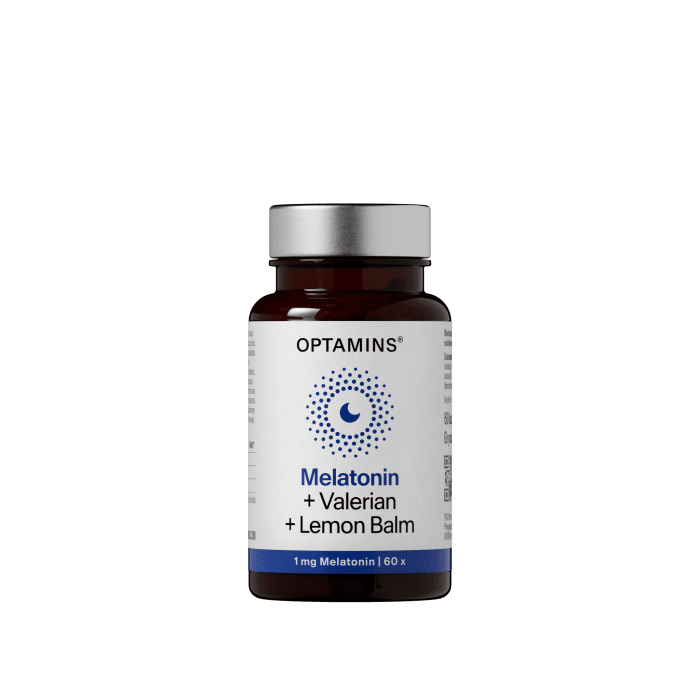 OPTAMINS MELATONIN + VALERIAN + LEMON BALM kapsulės, N60