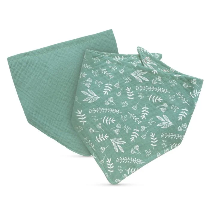 BABOO seilinukas Bandana, 0+ mėn, 2 vnt, Peachy Keen, Žalia