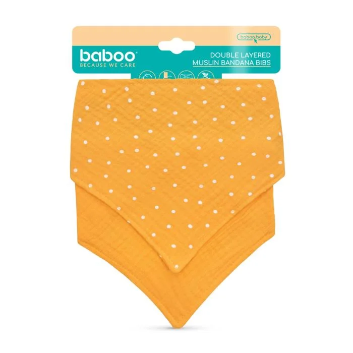 BABOO seilinukas Bandana, 0+ mėn, 2 vnt, Peachy Keen, Oranžinė