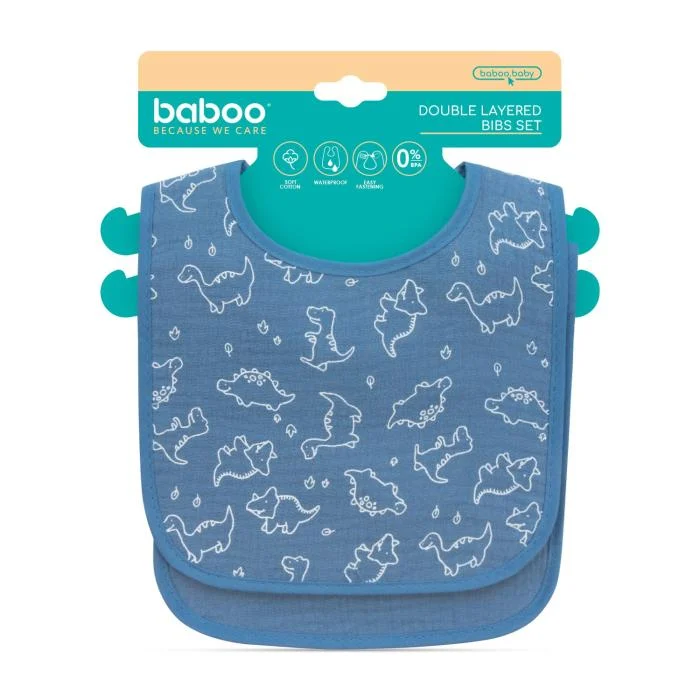 BABOO dvigubas seilinukas, 0+ mėn, 2 vnt, Blue Haze
