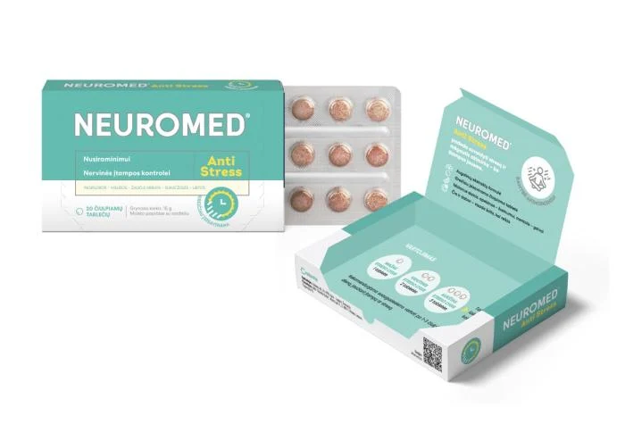 NEUROMED ANTI-STRESS, 20 čiulpiamų tablečių