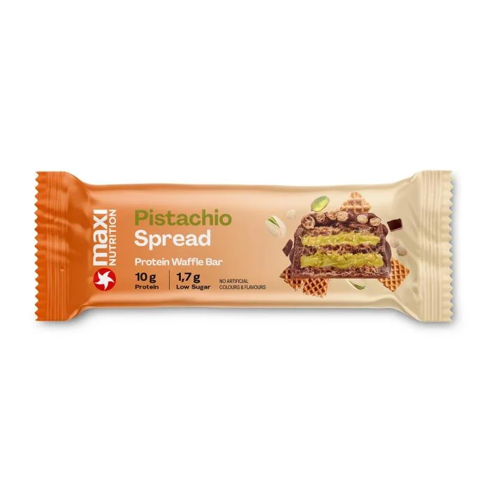 MAXINUTRITION baltyminis vaflio batonėlis su pistacijų kremu, 39 g