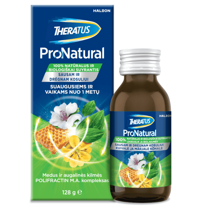 THERATUS ProNatural, sirupas nuo kosulio vaikams nuo 1 metų, 128 g