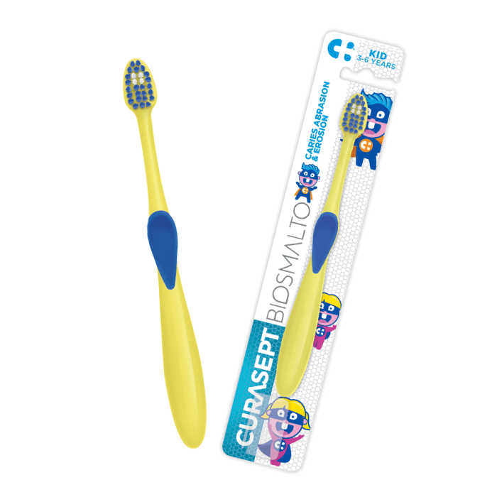 CURASEPT Biosmalto KID dantų šepetėlis 3-6 m. vaikams