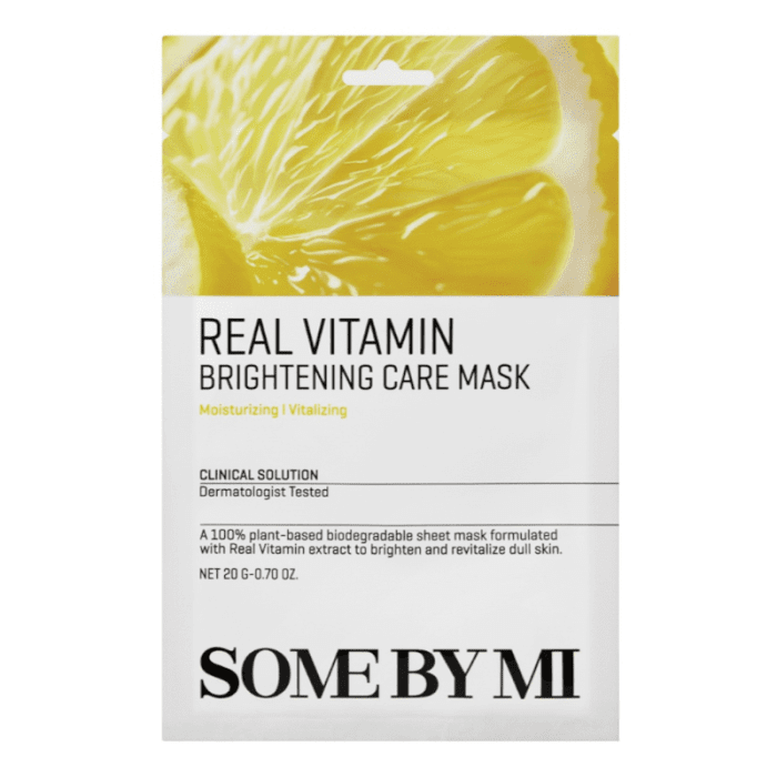 SOME BY MI Real Vitamin Brightening Care Mask skaistinanti lakštinė veido kaukė su vitaminu C, 20 g