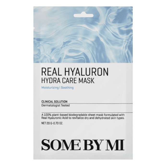 SOME BY MI Real Hyaluron Hydra Care Mask drėkinanti lakštinė veido kaukė su hialuronu, 20 g