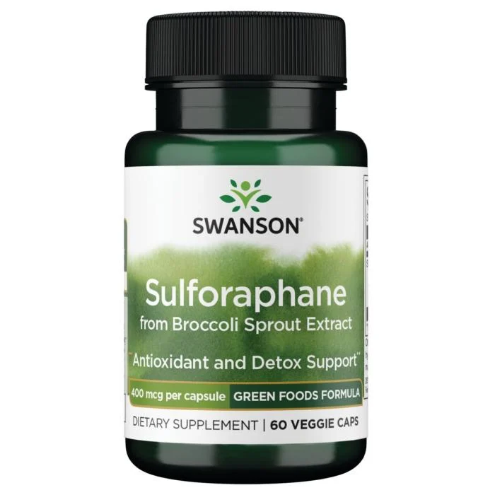 SWANSON Brokolių ekstraktas (Sulforafanas) 400 Mcg, veganiškos kapsulės, N60